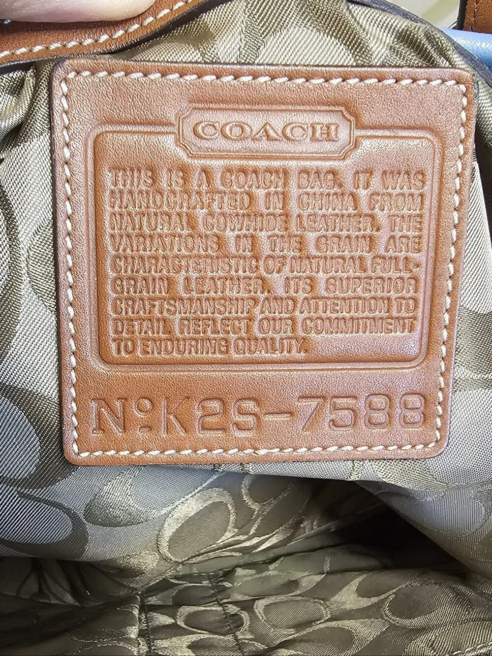 Coach Hampton Leather Tote Bag ( Model 7588)